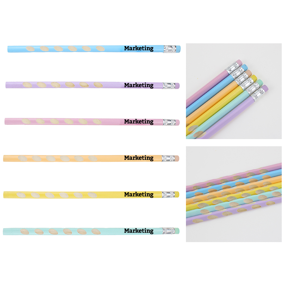 Promotional Elegant Pastel Wooden Pencil w/Eraser