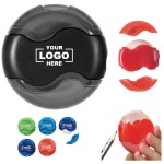 Round Dual Pencil Sharpener With Eraser with Logo