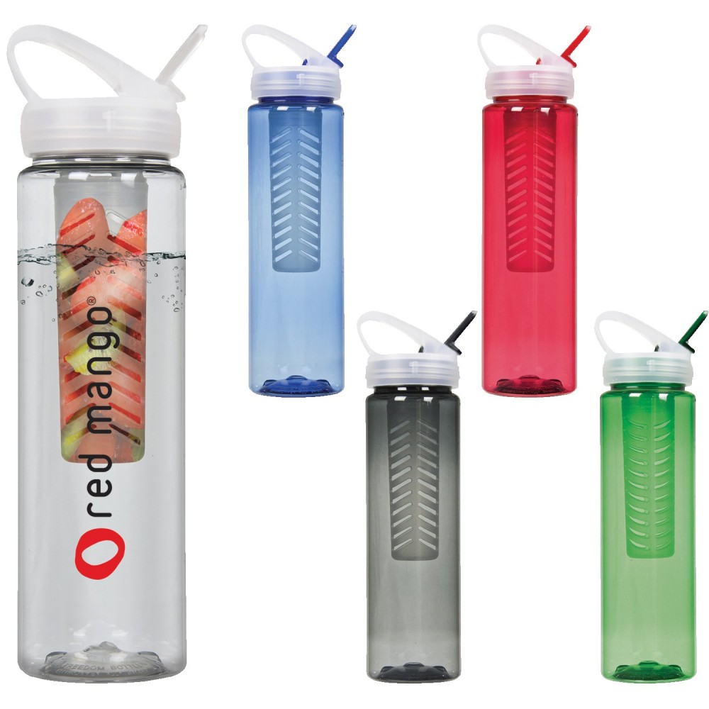 Advertising Translucent Contour Bottles with Flip Top Lid (24 Oz.)