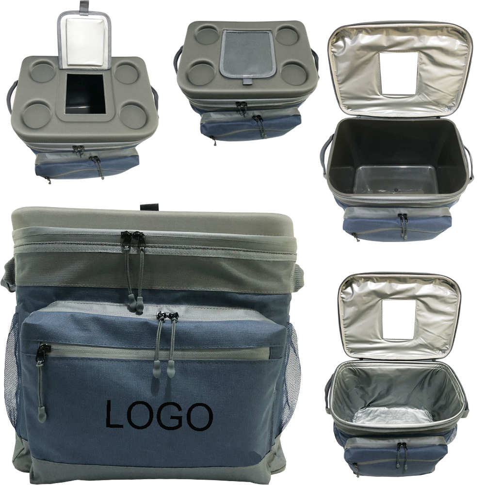 Personalized Large Capacity Traveling Insulated Cooler Bag w/Cup Holder