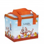 Customized Custom Full-Color 145g Laminated Woven Insulated 6-Can Cooler Bag 8"x6.5"x6.75"