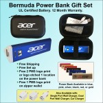 Bermuda Power Bank Gift Set Zipper Wallet 2200 mAh with Logo