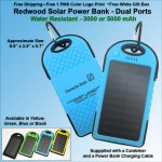 Redwood Solar Power Bank 3000 mAh - Blue with Logo