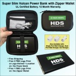 Custom 4000mAh Super Slim Vulcan Power Bank w/Zipper Wallet Gift Set