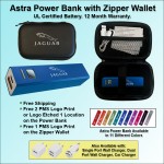 Astra Power Bank Gift Set in Zipper Wallet 2000 mAh - Light Blue with Logo