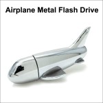 Customized Airplane Metal Flash Drive - 16 GB