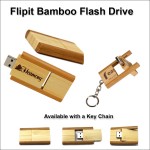 Bamboo Flip It Flash Drive - 8 GB Memory with Logo