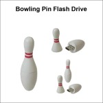 Personalized Bowling Pin Flash Drive - 128 MB Memory