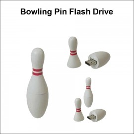 Personalized Bowling Pin Flash Drive - 128 MB Memory