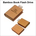 Custom Bamboo Book Flash Drive - 64GB Memory