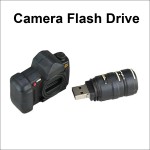 Logo Branded Camera Flash Drive - 8 GB Memory