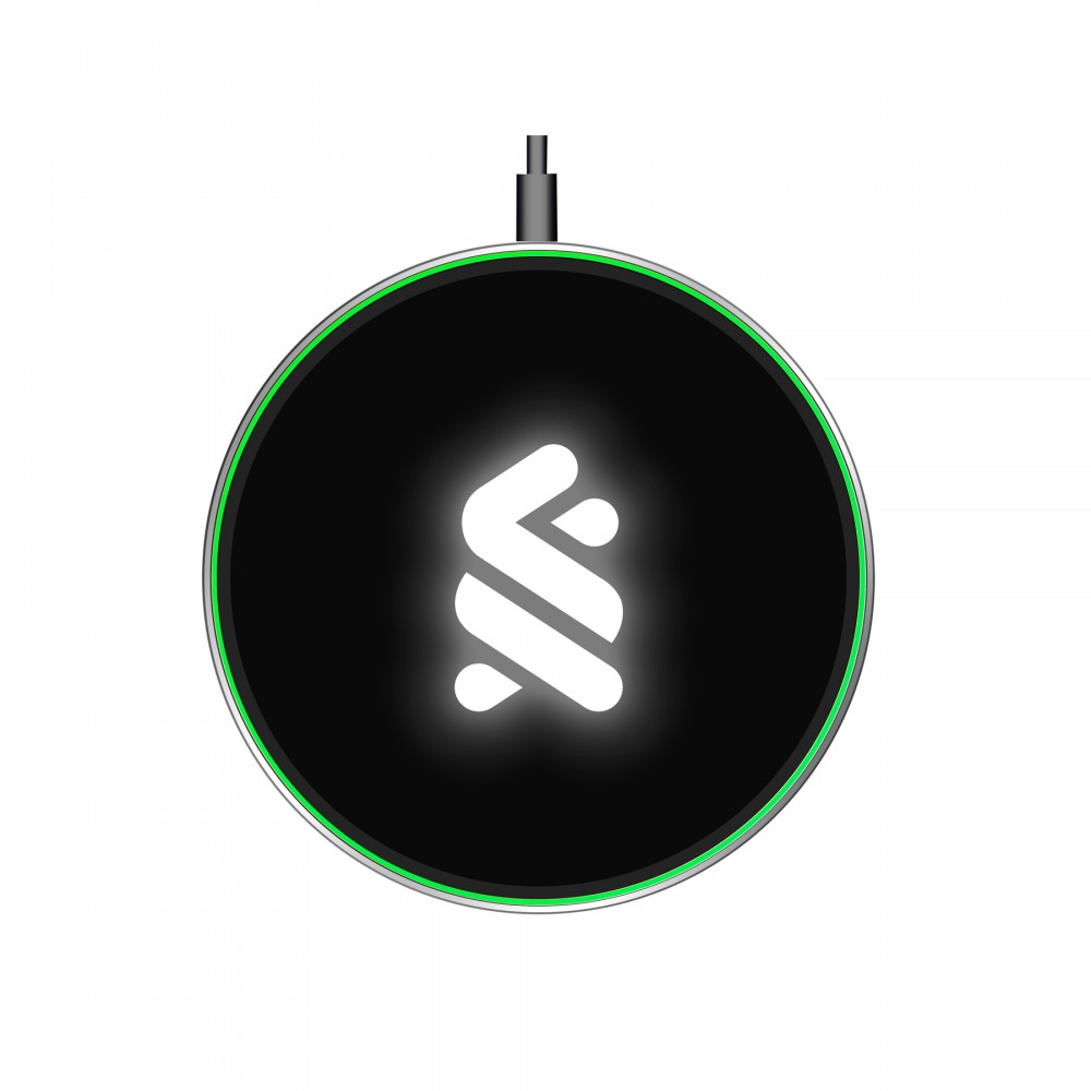 15W Wireless Charger w/LED Light Up Logo with Logo