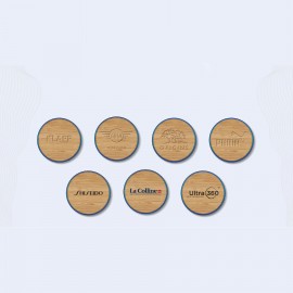 15W QI Certified Bamboo Charging Pad with Logo